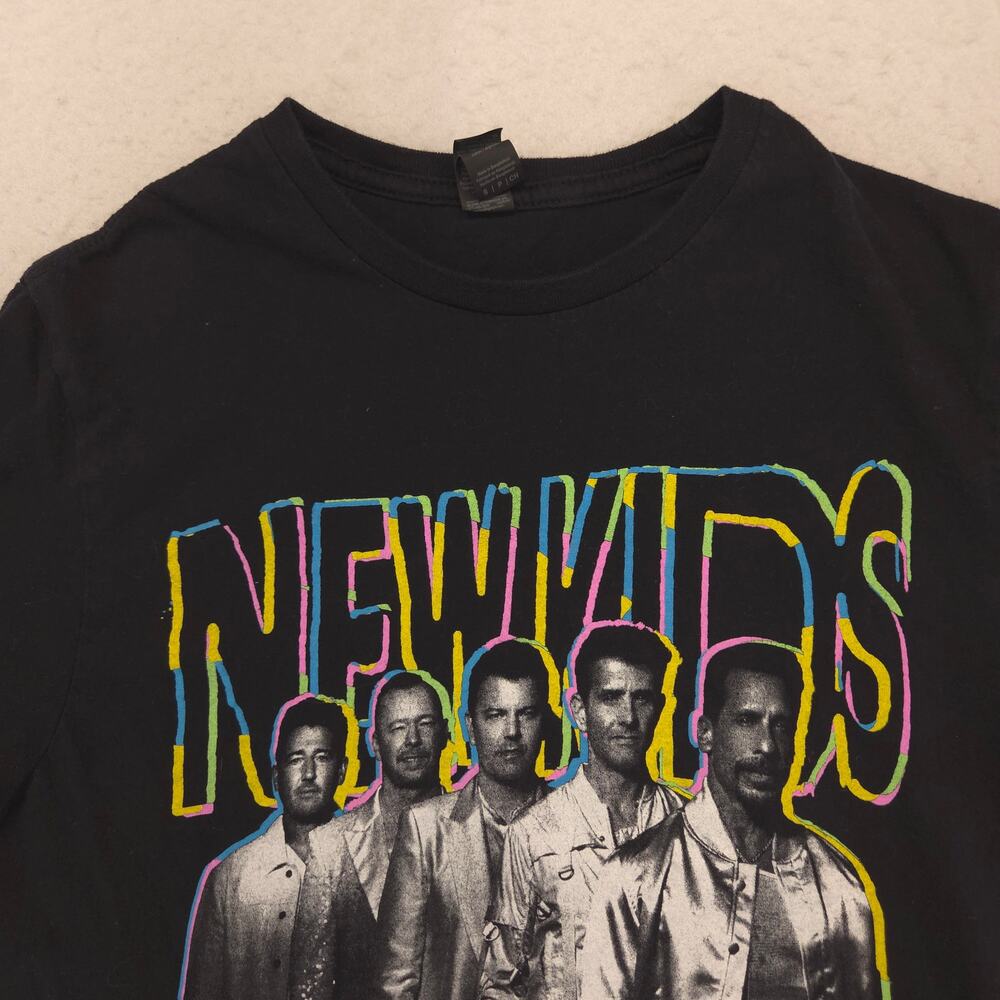New Kids On The Block Band Crew Neck Short Sleeve T Shirt Mens Size S Black